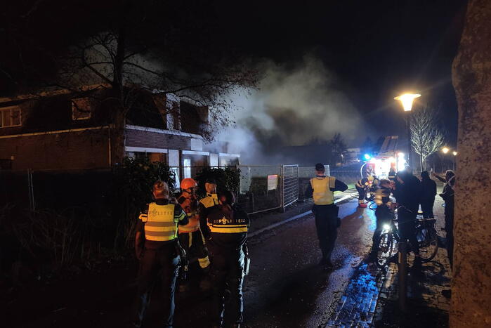 Sloopwoning volledig in brand