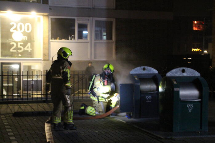 Brand in ondergrondse container