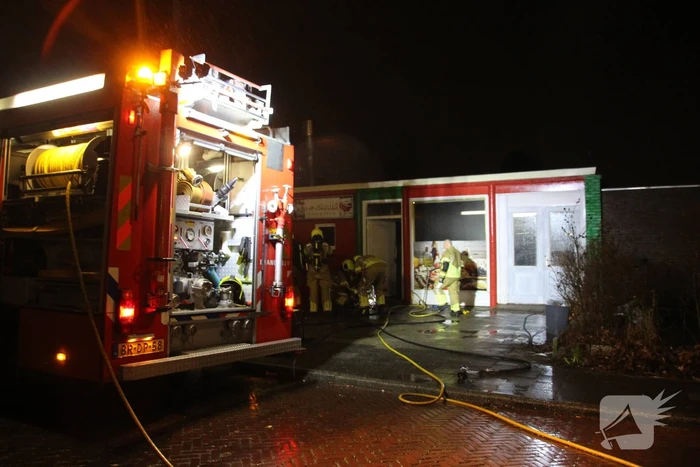 Brand in pizza zaak snel geblust