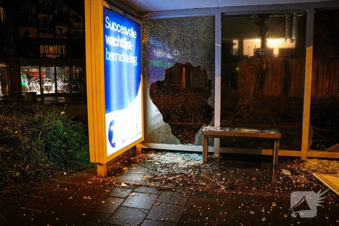 Bushokjes vernield door vuurwerk