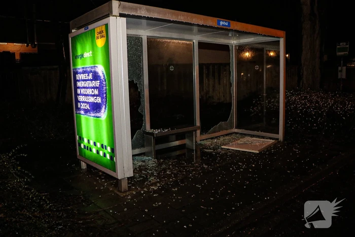 Bushokjes vernield door vuurwerk