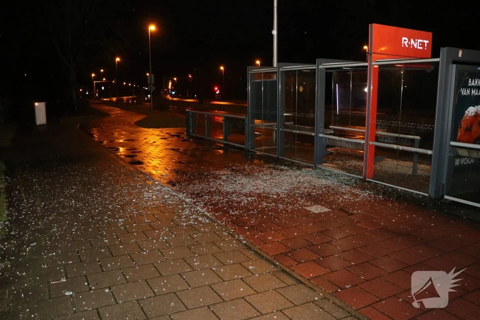 Bushokjes vernield door vuurwerk