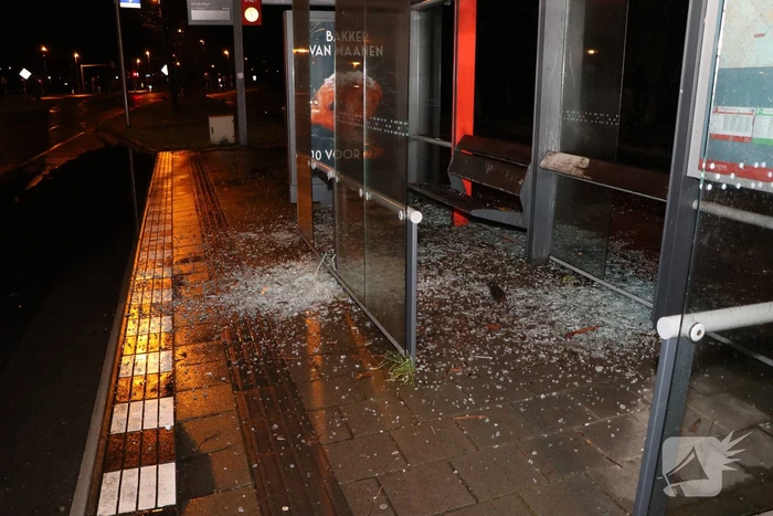 Bushokjes vernield door vuurwerk