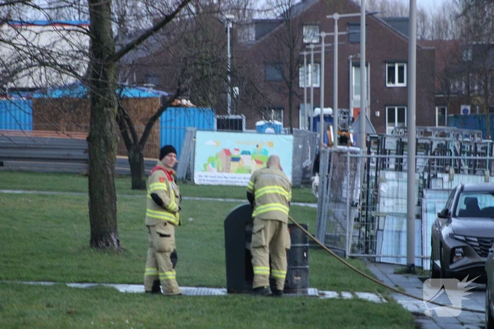 Brand in container door leeggooien vuurton