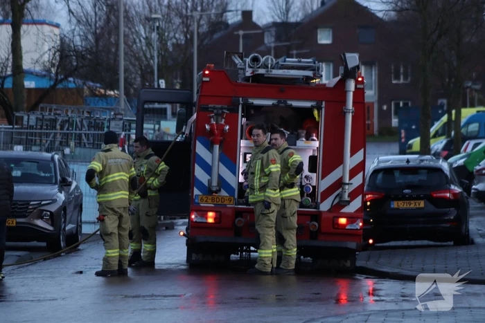 Brand in container door leeggooien vuurton