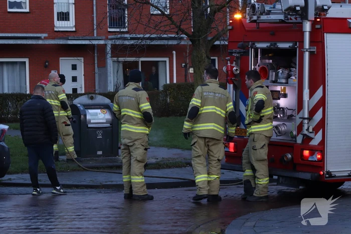 Brand in container door leeggooien vuurton