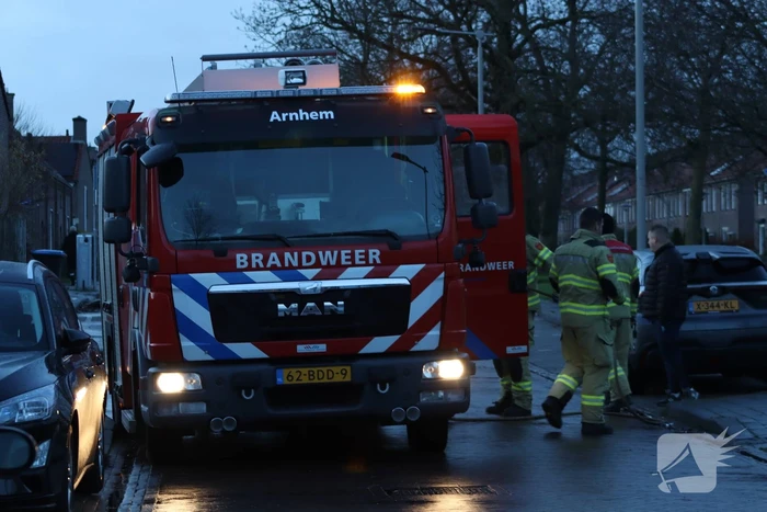 Brand in container door leeggooien vuurton
