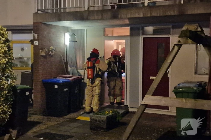 Magnetron vat vlam in woning