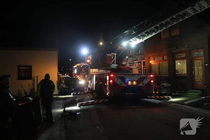 Schoorsteen geveegd na brand