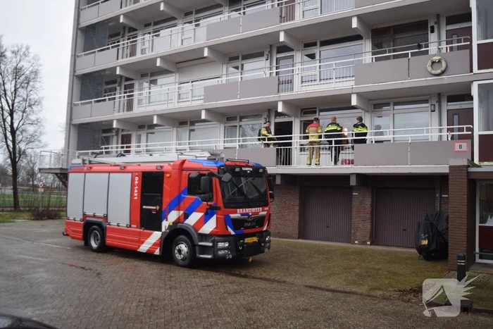 Flatwoning geventileerd na brand
