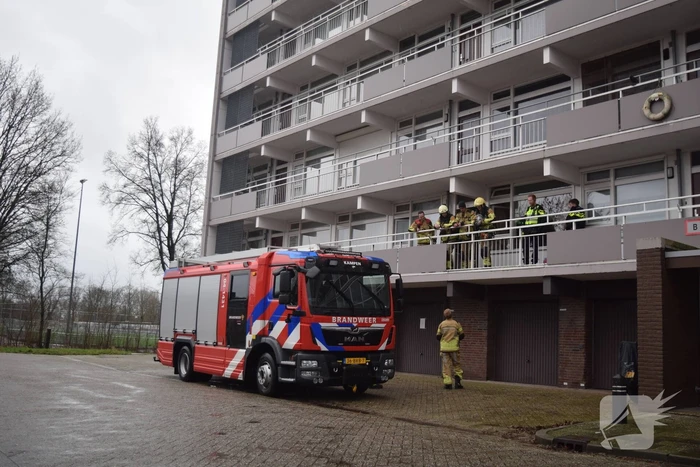 Flatwoning geventileerd na brand