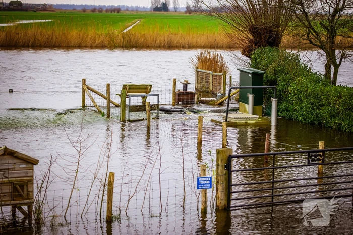 Hoogwater in de polder
