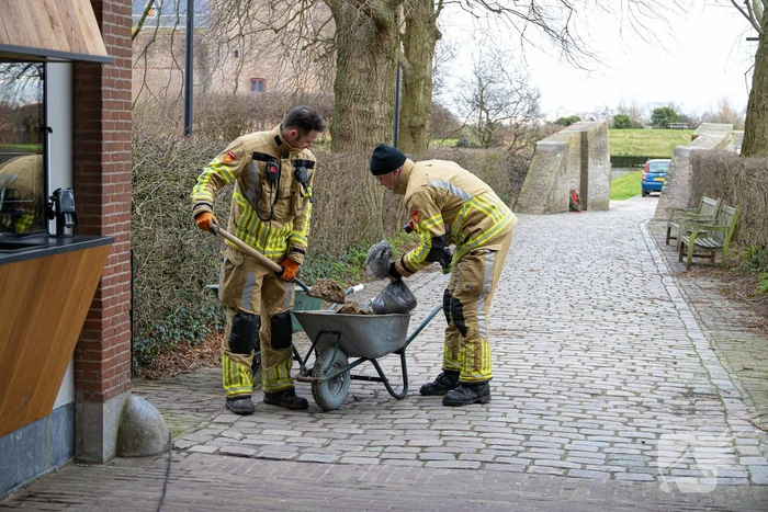 Flinke wateroverlast in Muiderslot