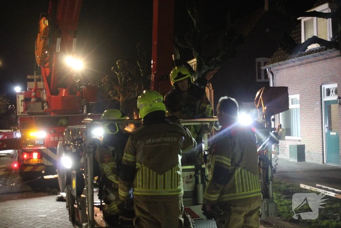 Brandweer ingezet voor een brand in schoorsteen