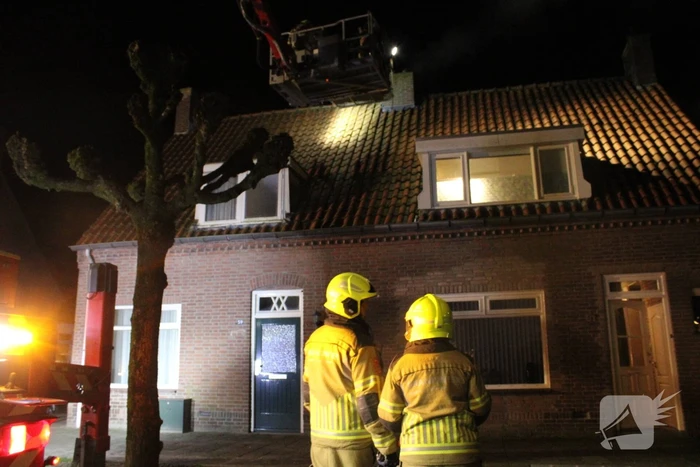 Brandweer ingezet voor een brand in schoorsteen