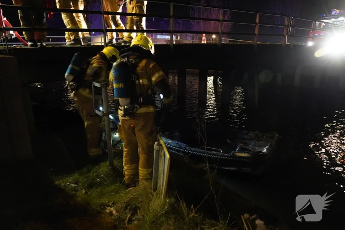 Kleine boot vat vlam