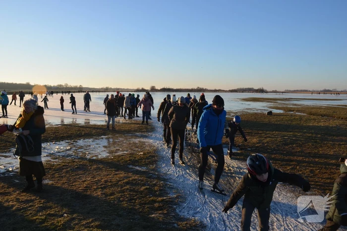 Schaatspret op natuurijs
