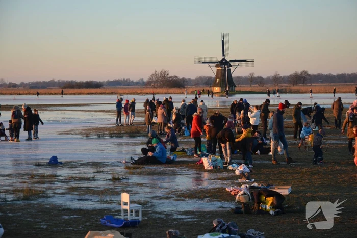 Schaatspret op natuurijs