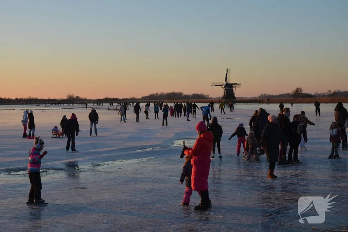 Schaatspret op natuurijs