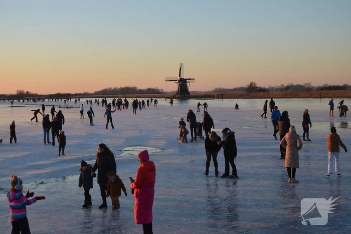 Schaatspret op natuurijs