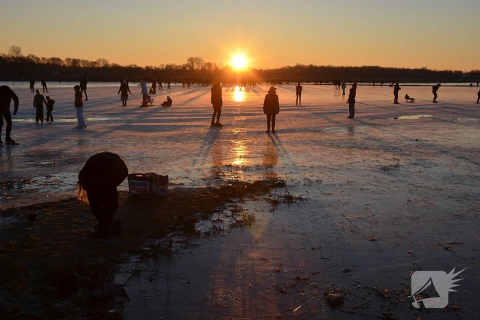 Schaatspret op natuurijs