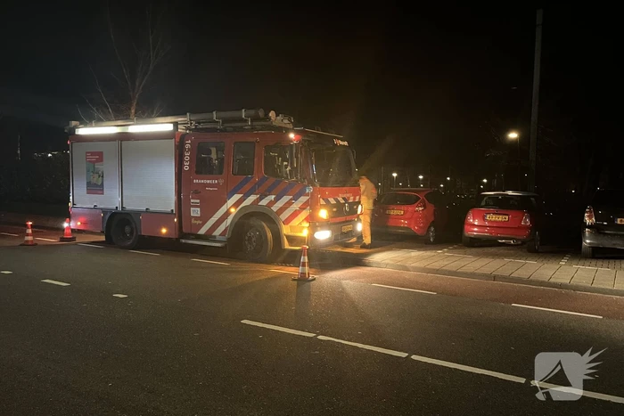 Lekkende gasleiding onder spoor vat vlam
