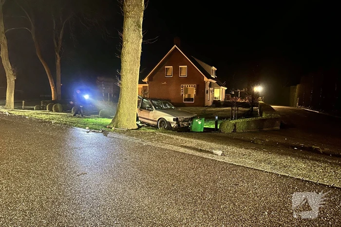 Bestuurder aangehouden na botsing met boom