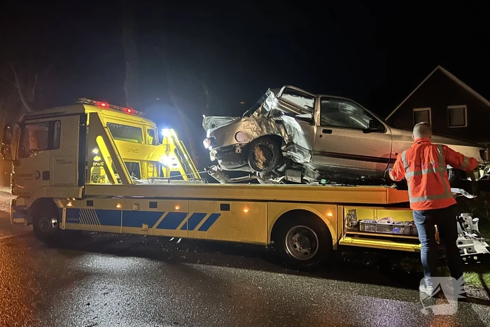 Bestuurder aangehouden na botsing met boom