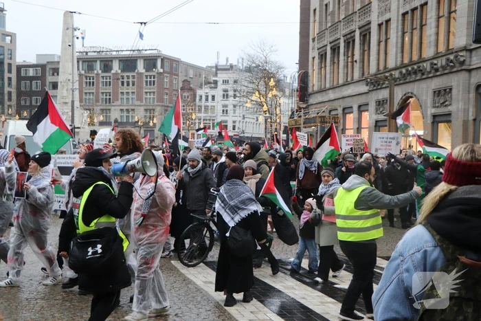 Grote opkomst bij pro Palestina demonstratie