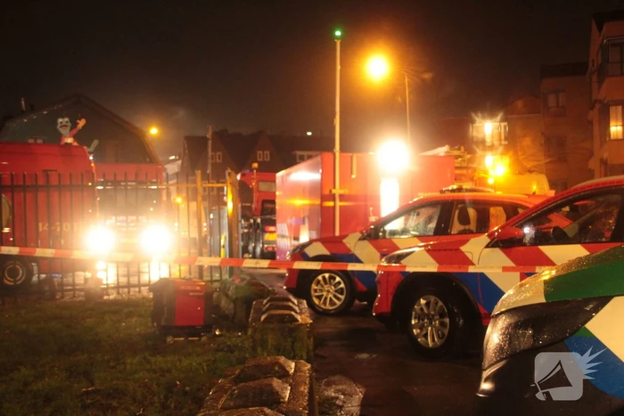 Hevige rookontwikkeling bij grote brand