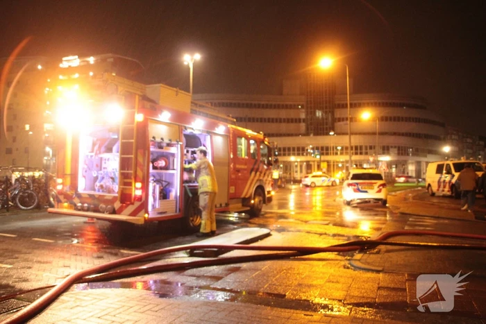 Hevige rookontwikkeling bij grote brand