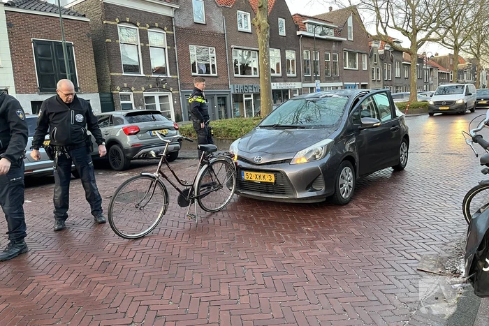 Fietser geschept door automobilist