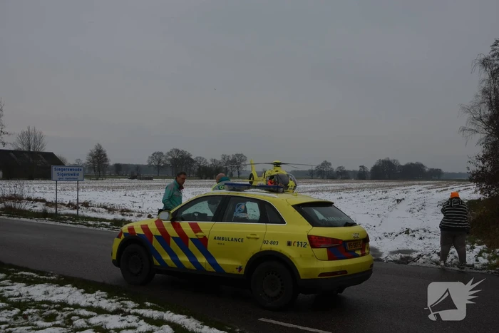 Zwaargewonde bij eenzijdig ongeval