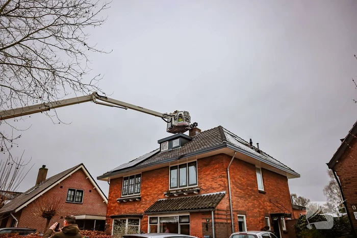 Veel bekijks bij schoorsteenbrand