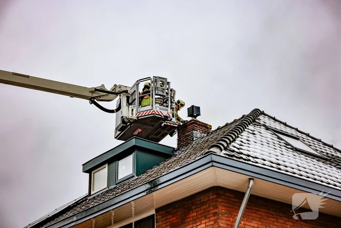 Veel bekijks bij schoorsteenbrand