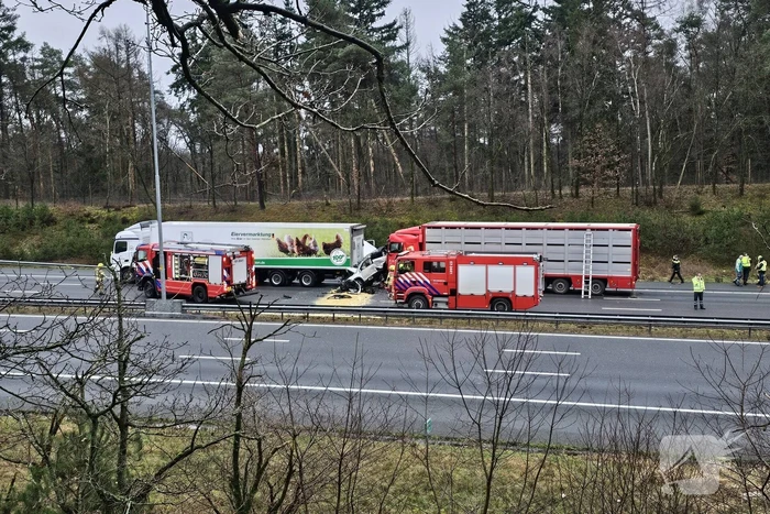 Twee vrachtwagens betrokken bij ernstig ongeval