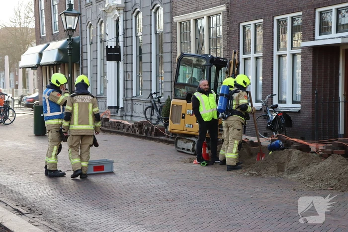 Gasleiding geraakt tijdens aanleg van glasvezelkabel