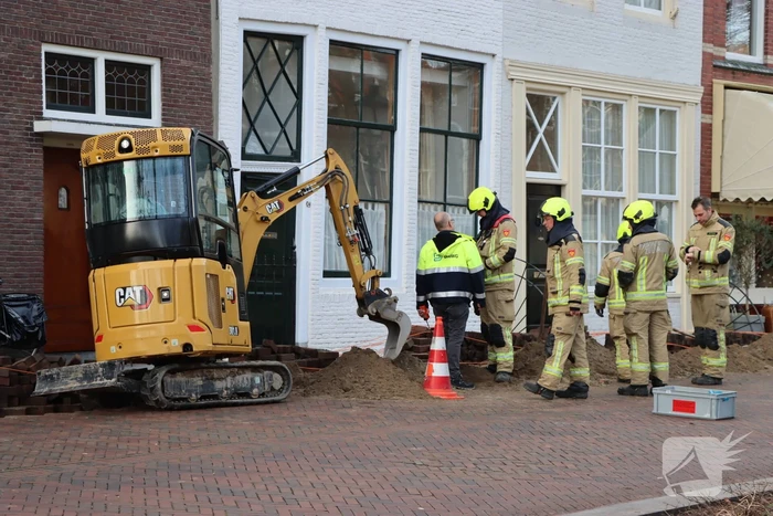 Gasleiding geraakt tijdens aanleg van glasvezelkabel
