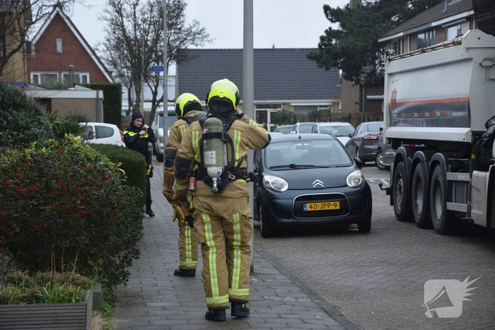 Brandweer ingezet voor rokende mini rupsdumper