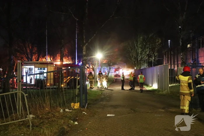 Brand in oude clubhuis van DWS