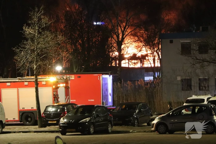 Brand in oude clubhuis van DWS