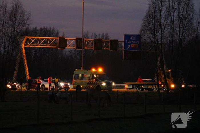 Flinke vertraging door ongeval op snelweg