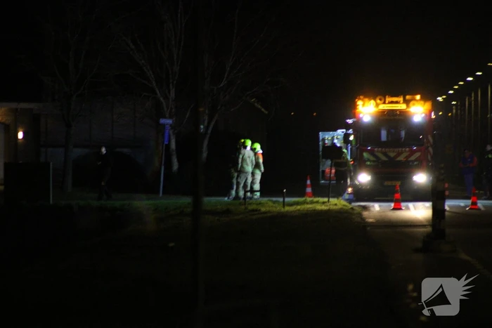 Grote gaslekkage door omver gereden gaskast