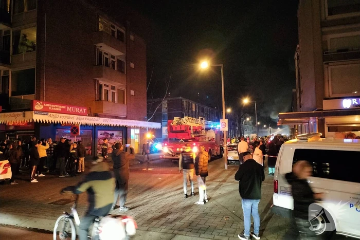 Grote brand uitgebroken na explosie bij appartementencomplex