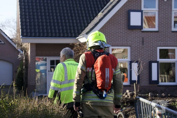 Hoofdgasleiding geraakt tijdens werkzaamheden