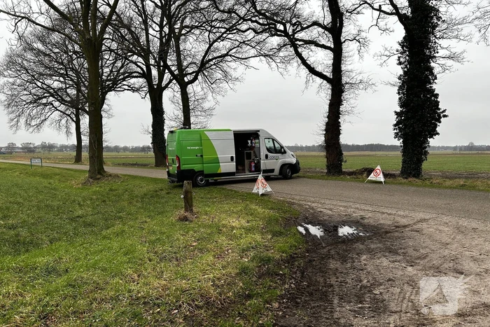 Flinke lekkage in gasleiding in buitengebied