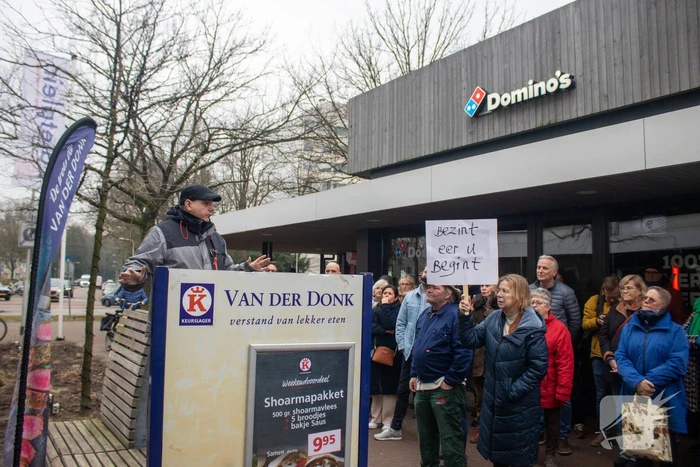 Demonstratie tegen komst coffeeshop