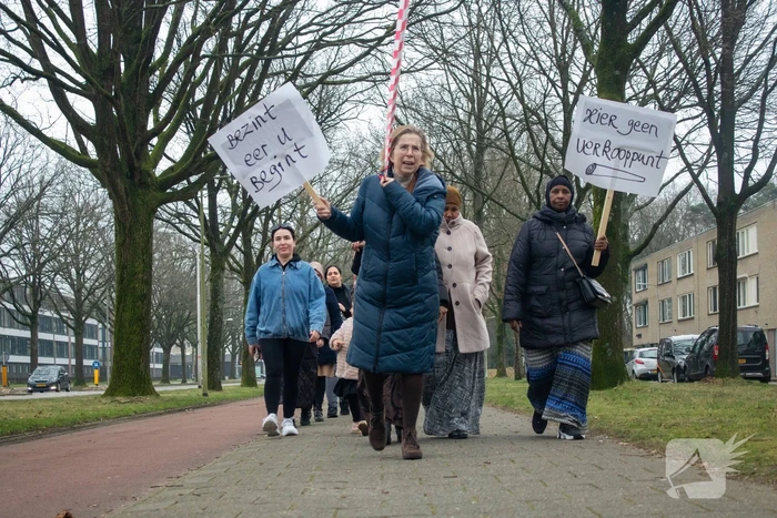 Demonstratie tegen komst coffeeshop