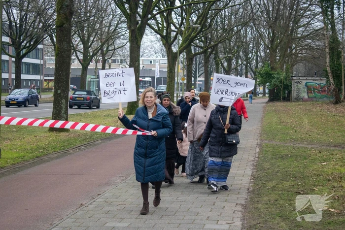 Demonstratie tegen komst coffeeshop