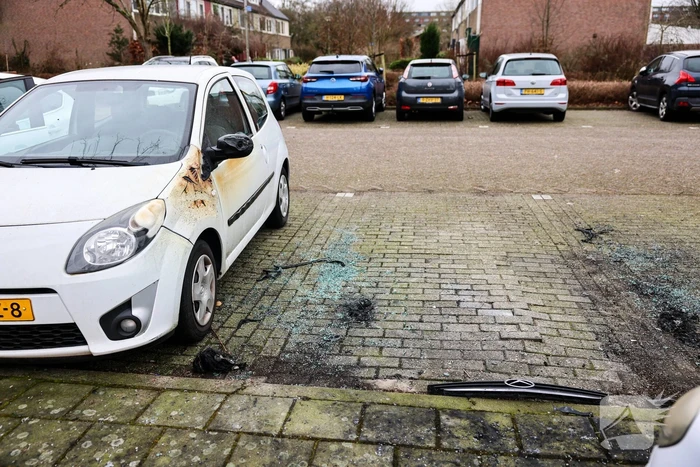 Geparkeerde auto loopt flinke schade door brand